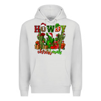 Dove Grey howdy christmas with cactusses Premium Hoodie - CowGirlArtShop
