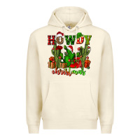 Sandshell howdy christmas with cactusses Premium Hoodie - CowGirlArtShop
