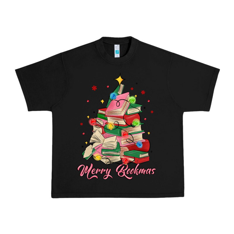 Merry Bookmas Christmas Book Tree Urban Heavy Tee by MaliasSmallBusiness | Teevron