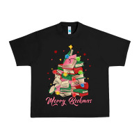 Black merry bookmas christmas book tree Urban Heavy Tee - MaliasSmallBusiness