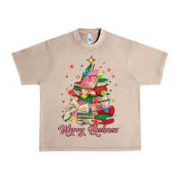 French Oak merry bookmas christmas book tree Urban Heavy Tee - MaliasSmallBusiness