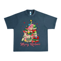 Midnight Navy merry bookmas christmas book tree Urban Heavy Tee - MaliasSmallBusiness