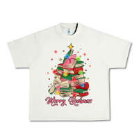 Pistachio merry bookmas christmas book tree Urban Heavy Tee - MaliasSmallBusiness