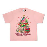 Salmon merry bookmas christmas book tree Urban Heavy Tee - MaliasSmallBusiness