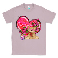 Lilac valentines heart with bear Classic Tee - NancyCooperArtShop
