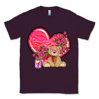 Plum valentines heart with bear Classic Tee - NancyCooperArtShop
