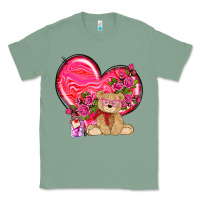 Sage valentines heart with bear Classic Tee - NancyCooperArtShop