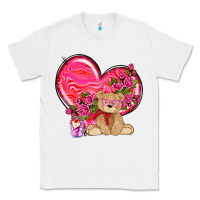White valentines heart with bear Classic Tee - NancyCooperArtShop