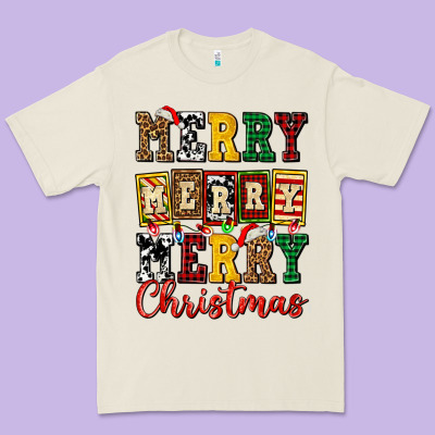 Merry Merry Merry Christmas Ado Premium Tee Designed By Adodesignshop