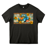 Asphalt Fall truck sunflowers Heavy Core Tee - Artiststas