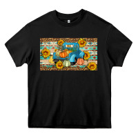 Black Fall truck sunflowers Heavy Core Tee - Artiststas