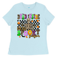 Baby Blue dead inside but its spooky season Ladies Tee - AdoDesignShop