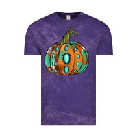 Cloud Purple Western cowhide turquoise pumpkin Vintage Tee - NancyCooperArtShop