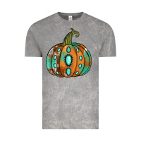 Cloud Rock Western cowhide turquoise pumpkin Vintage Tee - NancyCooperArtShop