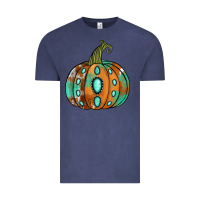 Vintage Denim Western cowhide turquoise pumpkin Vintage Tee - NancyCooperArtShop