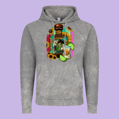 Tequila And Lime Vintage Hoodie Designed By Jasminsmagicworld