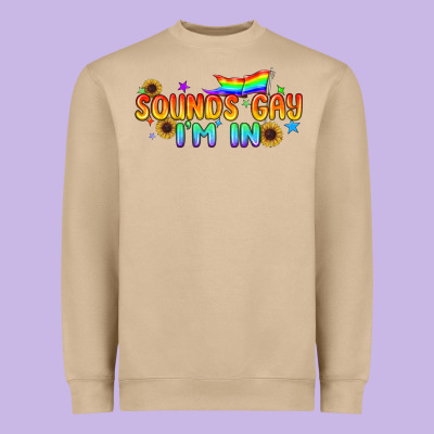 Sounds Gay I'm In Pride Lgbtq Heavyweight Sweatshirt Designed By Bundleandbundleshop