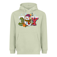Matcha christmas joy snowman Heavyweight Hoodie - CowGirlArtShop