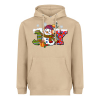 Mushroom christmas joy snowman Heavyweight Hoodie - CowGirlArtShop