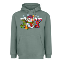 Sage christmas joy snowman Heavyweight Hoodie - CowGirlArtShop