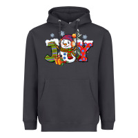Christmas Joy Snowman Heavyweight Hoodie | Teevron