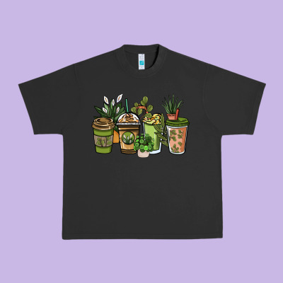 Plant Lover Coffee Cups Urban Heavy Tee Designed By Nancycooperartshop