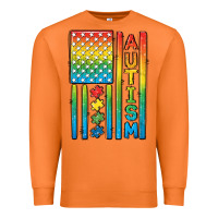 Carrot Autism American Flag Premium Sweatshirt - CowGirlArtShop