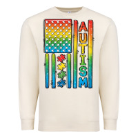 Sandshell Autism American Flag Premium Sweatshirt - CowGirlArtShop