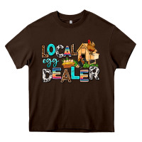 Chocolate Brown Local egg dealer Heavy Core Tee - AdoDesignShop