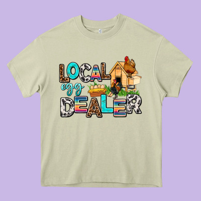 Local Egg Dealer Heavy Core Tee Designed By Adodesignshop