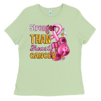 Matcha Stronger than breast cancer Ladies Tee - Artiststas