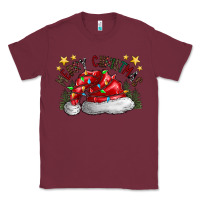 Burgundy merry Christmas santa Classic Tee - CowhideDigitalArt