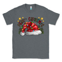 Charcoal Heather merry Christmas santa Classic Tee - CowhideDigitalArt