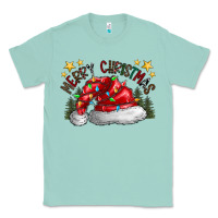Seafoam merry Christmas santa Classic Tee - CowhideDigitalArt