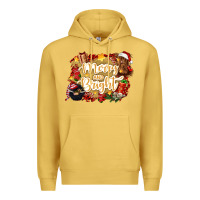 Antique Gold merry and bright Premium Hoodie - CowGirlArtShop