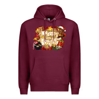 Burgundy merry and bright Premium Hoodie - CowGirlArtShop