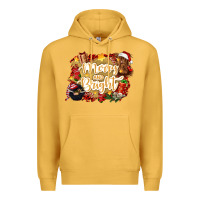 Mustard merry and bright Premium Hoodie - CowGirlArtShop