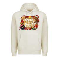 Oatmeal Heather merry and bright Premium Hoodie - CowGirlArtShop