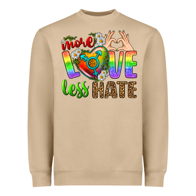 More Love Less Hate Lgbtq Heavyweight Sweatshirt by BundleAndBundleShop | Teevron