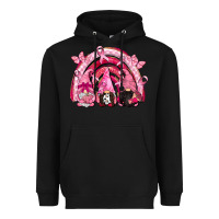 Black gnomes rainbow breast cancer Heavyweight Hoodie - CowGirlArtShop