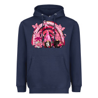 Navy gnomes rainbow breast cancer Heavyweight Hoodie - CowGirlArtShop