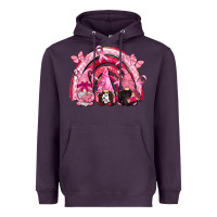 Plum gnomes rainbow breast cancer Heavyweight Hoodie - CowGirlArtShop