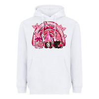 White gnomes rainbow breast cancer Heavyweight Hoodie - CowGirlArtShop