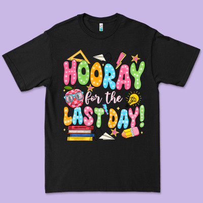 Hooray For The Last Day White Premium Tee Designed By Jahusdesignshop