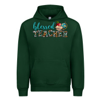 Forest Green blessed teacher Urban Hoodie - BundleAndBundleShop