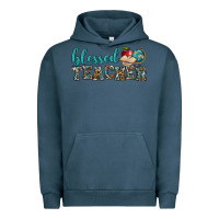 Pigment Midnight Navy blessed teacher Urban Hoodie - BundleAndBundleShop