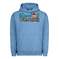 Pigment Pebble Blue blessed teacher Urban Hoodie - BundleAndBundleShop