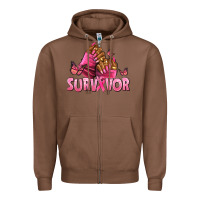 Chestnut Breast Cancer survivor afro nails Zipper Hoodie - NancyCooperArtShop