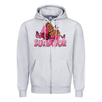 Breast Cancer Survivor Afro Nails Zipper Hoodie | Teevron