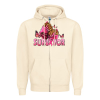 Sandshell Breast Cancer survivor afro nails Zipper Hoodie - NancyCooperArtShop